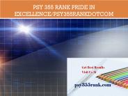 PSY 355 RANK Pride In Excellence/psy355rankdotcom