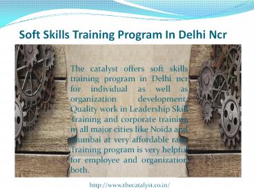 Soft skills training program in Delhi ncr presentation | free to download