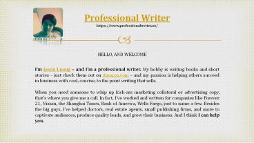 Web content writer
