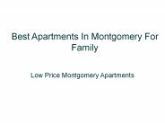 Beautiful Apartment In Montgomery For Family