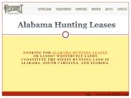 Alabama Hunting Leaases