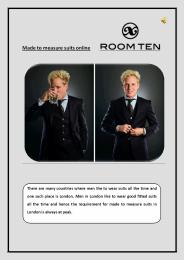 Made to measure suits online