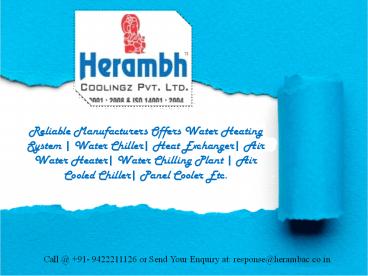 Water Chiller Manufacturers India, Wholesalers Nepal