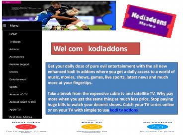 Kodi tv addons at kodiaddons.net