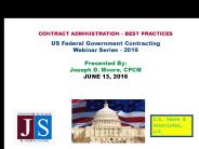 FEDERAL Govt Contracting - Contract Administration Best Practices