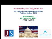 FEDERAL Govt Contracting - Unsolicited Proposals