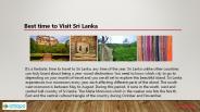 Best time to Visit Sri Lanka?