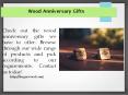 Wood Anniversary Gifts PowerPoint PPT Presentation