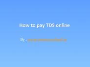 How to pay TDS at NDSL