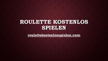 Online Roulette Spielen