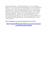 Sales Funnel Playbook review demo and premium bonus