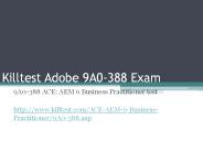 Adobe 9A0-388 Study Guide Killtest