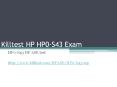 HP HP0-S43 Study Guide Killtest PowerPoint PPT Presentation
