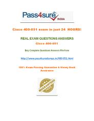 Pass4sure 400-051 Practice Questions