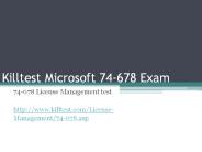 Microsoft 74-678 Study Guide Killtest