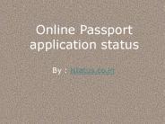 How to check passport status?