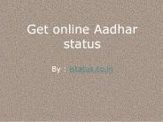 Apply for aadhar card