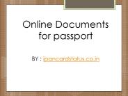 Documents for passport