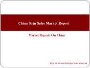 China Soju Sales Market Report