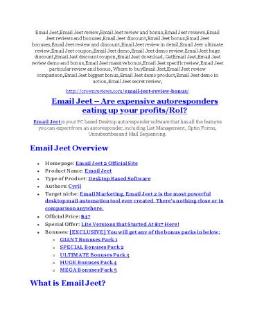 Email Jeet review - Email Jeet sneak peek features