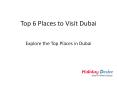 Top Places to Visit in Dubai PowerPoint PPT Presentation