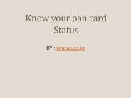 Know your pan card