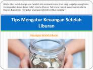 Tips Mengatur Keuangan Setelah Liburan