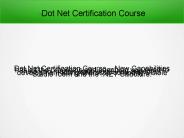 Dot Net Certification Course Pune
