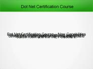 Dot Net Certification Course in Pune