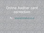 Aadhar card correction online