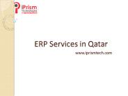 ERP Services in Qatar - iPrism Technologies