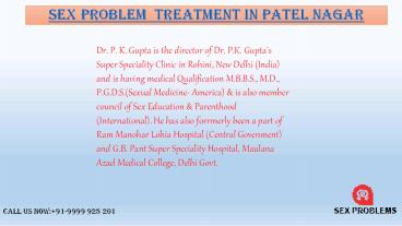 Sex Problem  Treatment in Patel Nagar