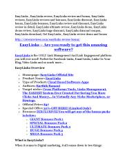 EasyLinks Review and EasyLinks (EXCLUSIVE) bonuses pack