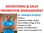 Advertising and Sales Promotion Management