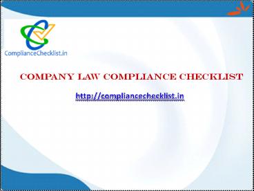 Company law compliance checklist