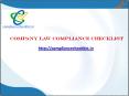 Company law compliance checklist PowerPoint PPT Presentation