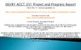 DEVRY ACCT 251 Project and Progress Report PowerPoint PPT Presentation