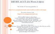 DEVRY ACCT 251 Week 6 Quiz