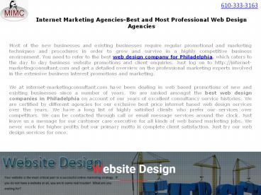 Web Design Company for Philadelphia