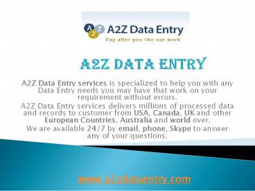A2Z Data Entry Services