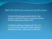 IBPS PO 2016 Recruitment - Official Notification (1)