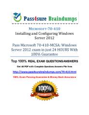 Pass4sure 70-410 Question