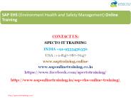 SAP EHS online training | sap ehs online training