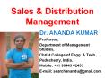 Sales and Distribution Management PowerPoint PPT Presentation