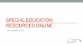 Special Education Resources Online PowerPoint PPT Presentation