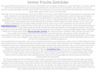 Immer frische Getränke