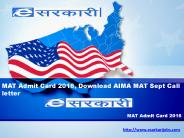 MAT Admit Card 2016