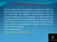 Top Interior Design Companies in Dubai 
