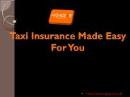 Taxi Insurance Made Easy For You