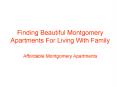 Finding Beautiful Montgomery Apartments For Living With Family  PowerPoint PPT Presentation